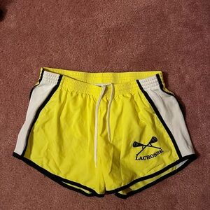 Yellow Lacrosse Athletic Shorts